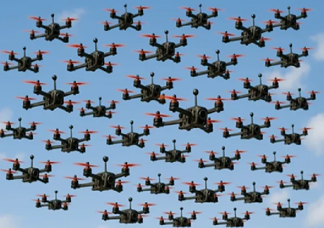 Swarm coordination FPV cluster